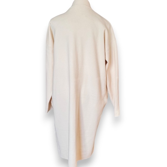 Uniqlo Cream Open-Front Long Knit Cardigan Size M - Picture 3 of 9